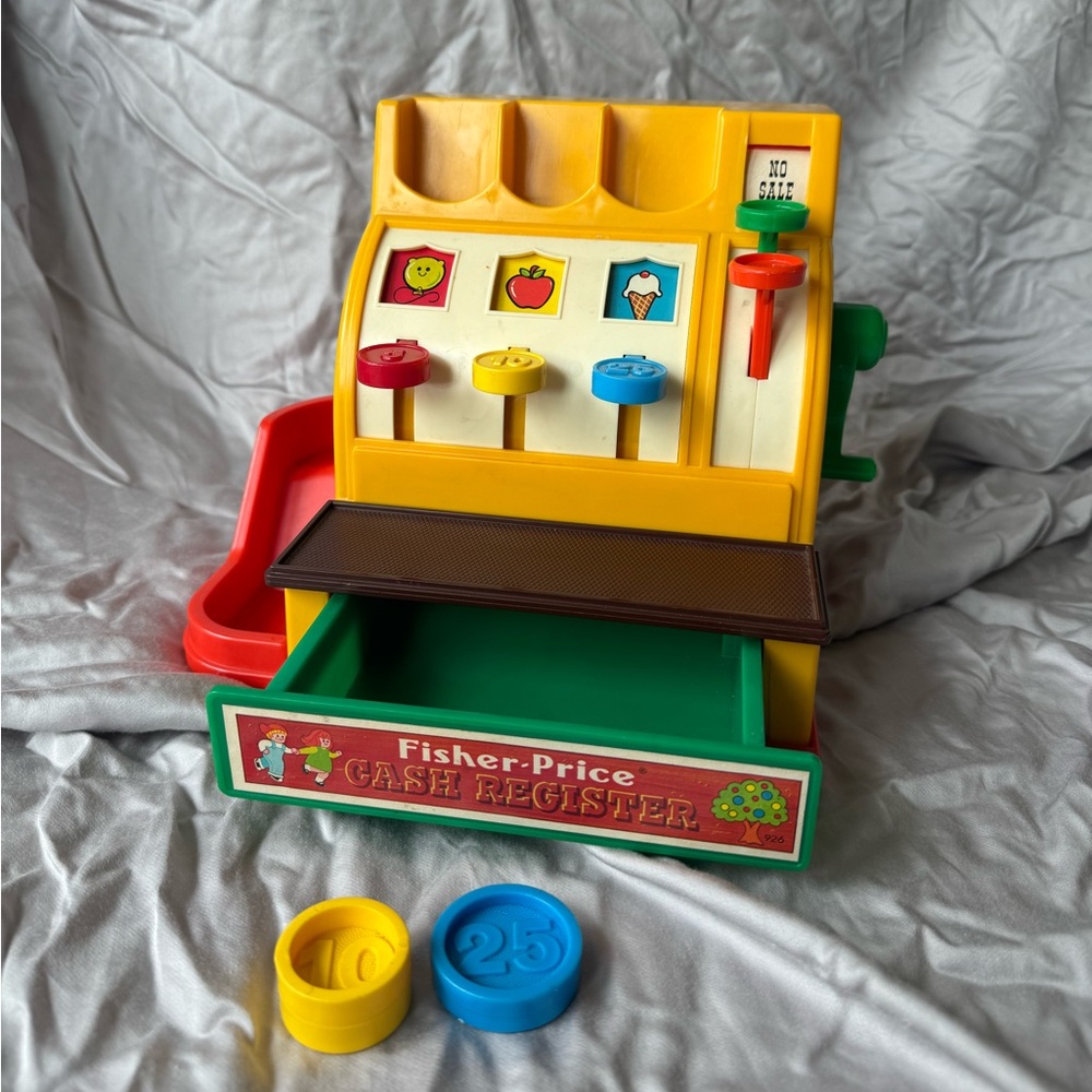Vintage Fisher Price cash register, cir. 1979